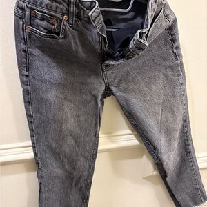 Topshop Men's Charcoal Slim Jeans